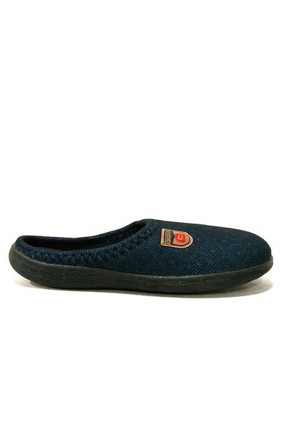 GEZER Navy Blue Black Carpet Top Anatomical Comfort Slippers