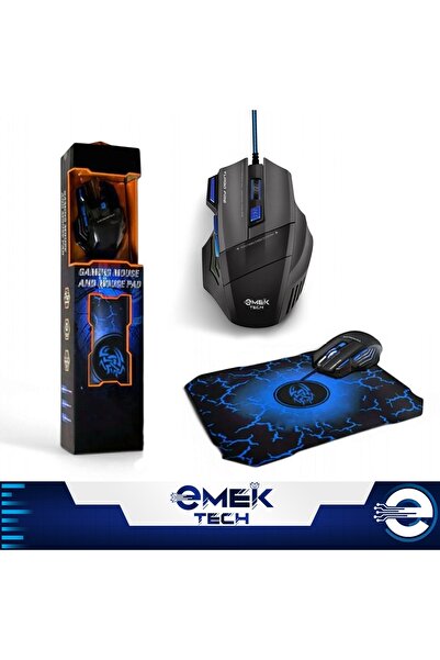 PİNK İTHALAT X7 Ledli Oyuncu Mouse Faresi Gaming Gamer Işıklı Mause Pad