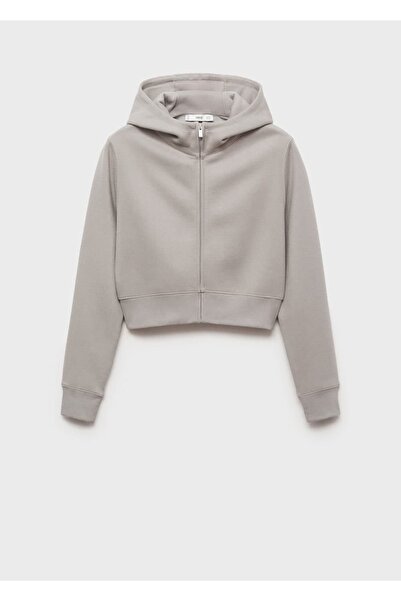 MANGO Woman Hanorac scurt cu glugă