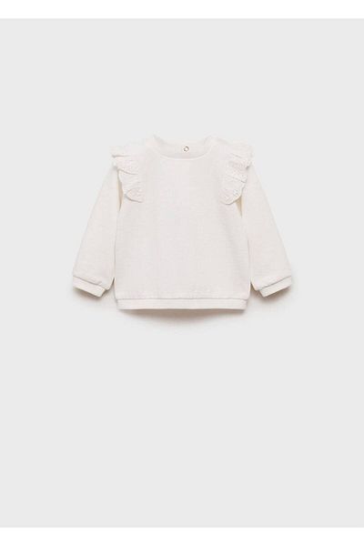 MANGO Baby Sweatshirt with Frills Embroidery