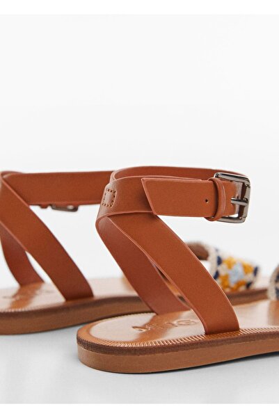 MANGO Kids İşlemeli Bilezikli Sandalet