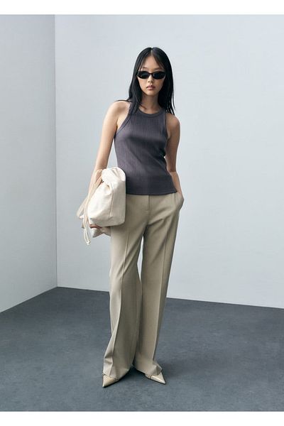 MANGO Woman Bluse aus Baumwolle mit Neckholder