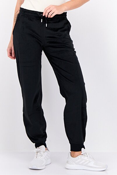 Juicy Couture Women Regular Fit Velvet Jogger Pants, Black