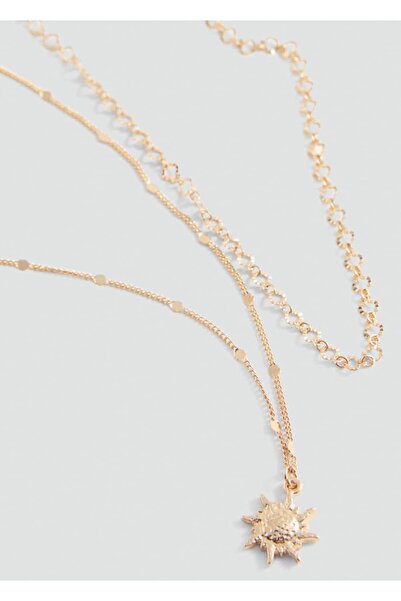 Mango Teen Ogrlica sa dvostrukim lancem