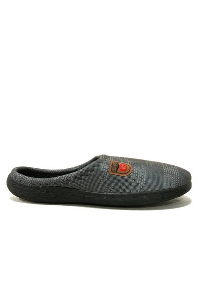 GEZER Gray Black Carpet Top Anatomical Comfort Slippers