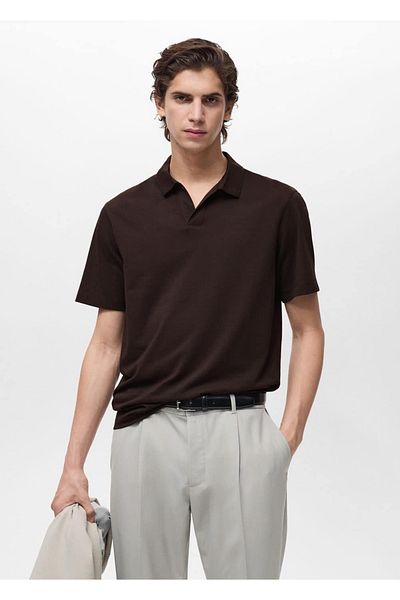 MANGO Man Slim-Fit-Polo-Shirt aus Baumwoll-Piqué