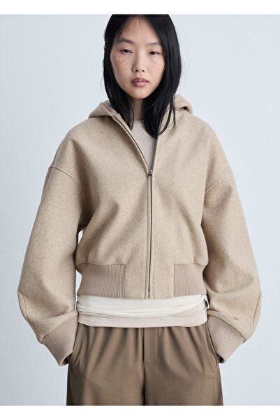 MANGO Woman Oversize kapüşonlu ceket