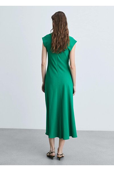 MANGO Woman Beli drape evaze elbise