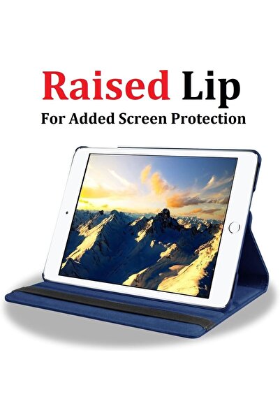 AWH 360° Rotating Stand Leather Smart Cover for iPad 2/3/4, Auto Sleep/Wake, Black.