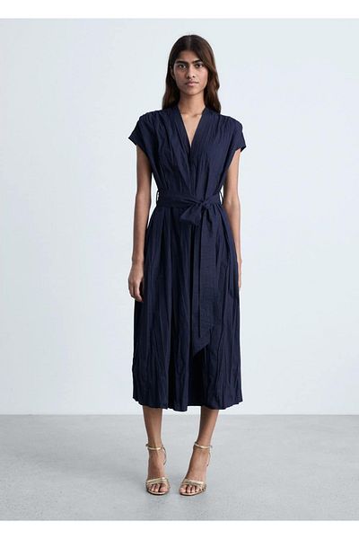 MANGO Woman Bow woven dress