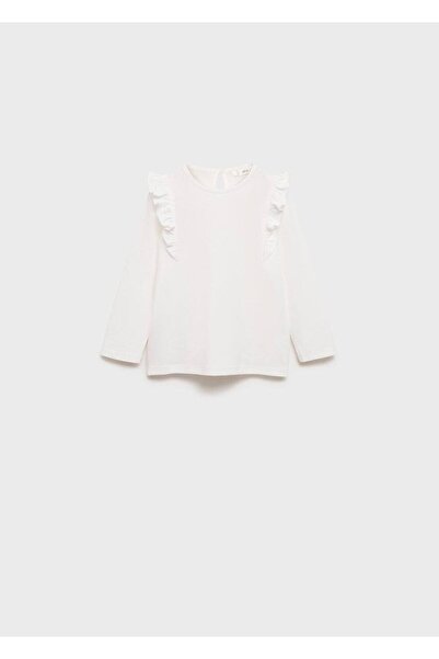 MANGO Baby Μακρυμάνικο μπλουζάκι με βολάν