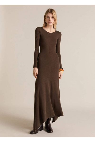 MANGO Woman Φούστα ασύμμετρο πλεκτό φόρεμα
