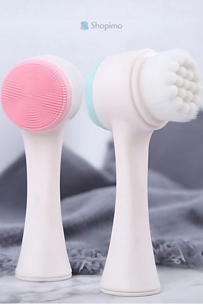 Home Double Sided Makeup Remover Brush Exfoliating Blackhead Purifying Silicone Facial Care Tool