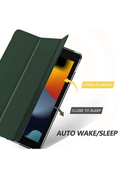 AWH iPad 8th/7th Gen 10.2 Case, Slim Smart Shell Stand Cover, Auto Wake/Sleep, Midnight Green.