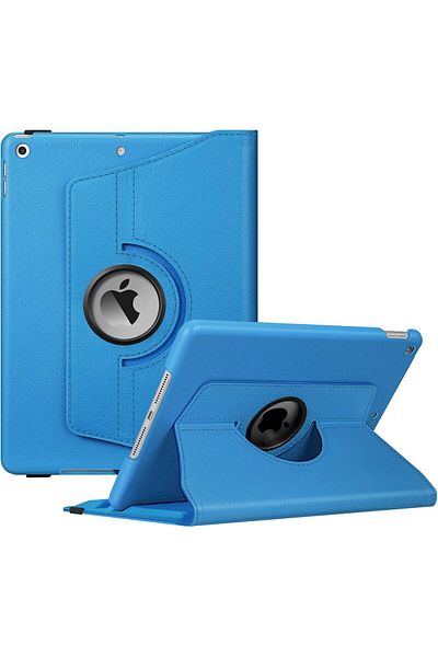 AWH Rotating Case for iPad 8th/7th Gen 10.2, 360° Rotating Smart Stand with Pencil Holder, Blue.