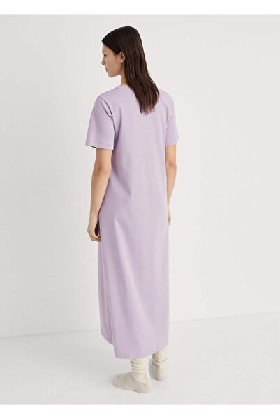 MANGO Woman Cotton Straight Design Nightgown