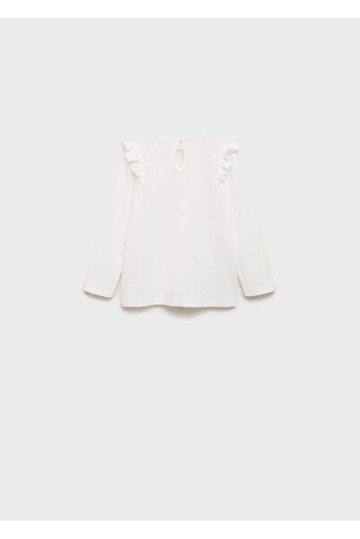 MANGO Baby Μακρυμάνικο μπλουζάκι με βολάν