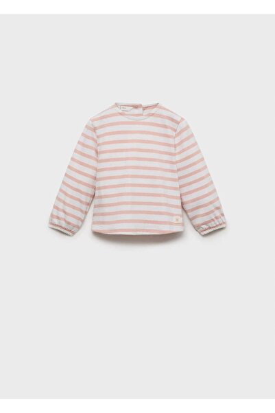 MANGO Baby Pamuklu çizgili tişört