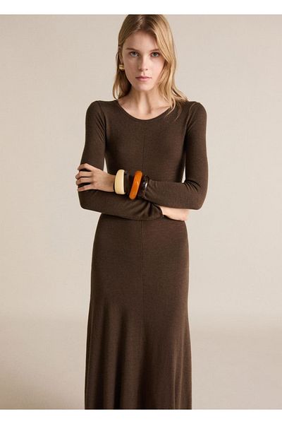 MANGO Woman Φούστα ασύμμετρο πλεκτό φόρεμα