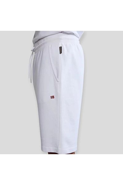 Napapijri Pantaloni scurți albi pentru bărbați Napapijri Nalis Sum 002 Bright White