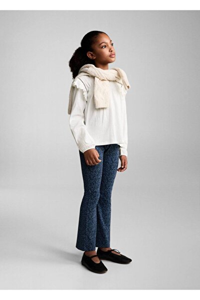 MANGO Kids Μπλουζάκι με βολάν στα μανίκια