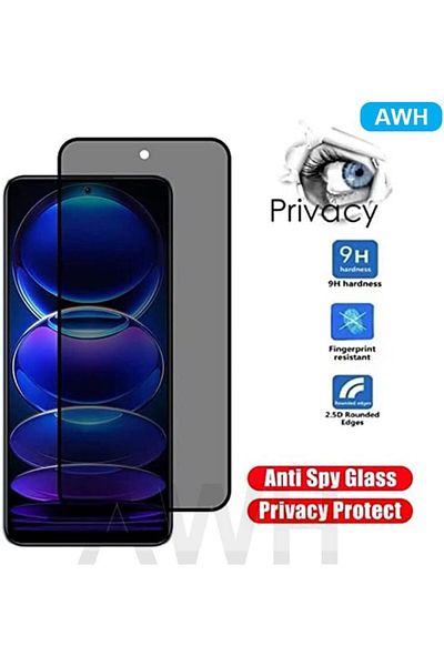 AWH Tempered Glass Screen Protector for Redmi Note 12 Pro Plus, 9H HD, Anti-Scratch, Privacy