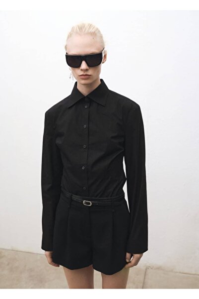 MANGO Woman Pens detaylı kumaş şort