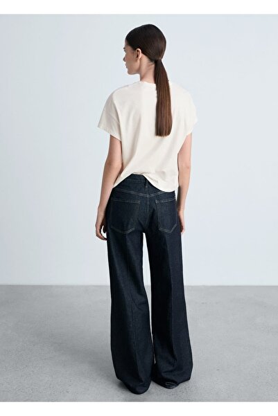 MANGO Woman Μήνυμα μπλουζάκι από βαμβακερό σχέδιο