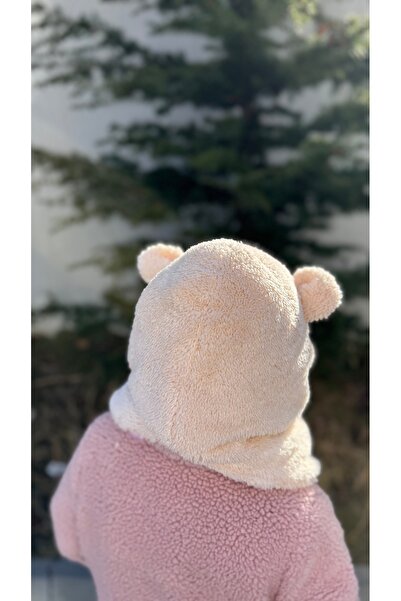 tokakutum kids store Krem Teddy Peluş Şapka