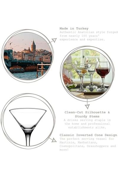 STOREMAX Ntwork 44410S00 Bistro Cocktail Glass, 6 Pcs 190 Cc, Transparent Art 1087243