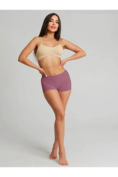 MİSTİRİK Moncorno Model Non-Slip Firming Comfort Seamless Sports Boxer Dusty Rose Color