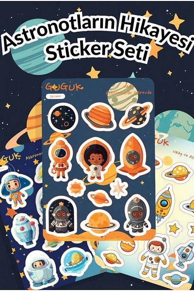 GUGUK Astronaut Stories Stickers Set
