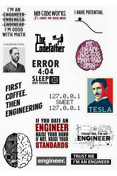 Major Selection Σετ αυτοκόλλητων 15' με σχέδιο Engineer - Engineer