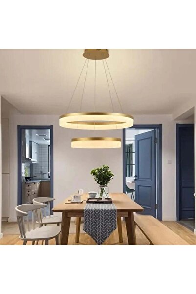 Btm Modern LED Chandelier Gold - 3 Colors 40+60cm