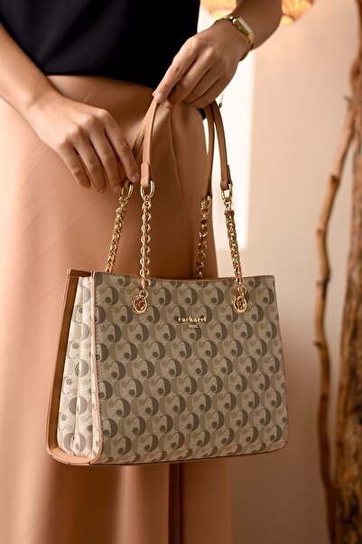 Cacharel Paris  Garantili Ayarlanabilir Uzun Zincir Askılı Desenli Kadın El Omuz Çantası