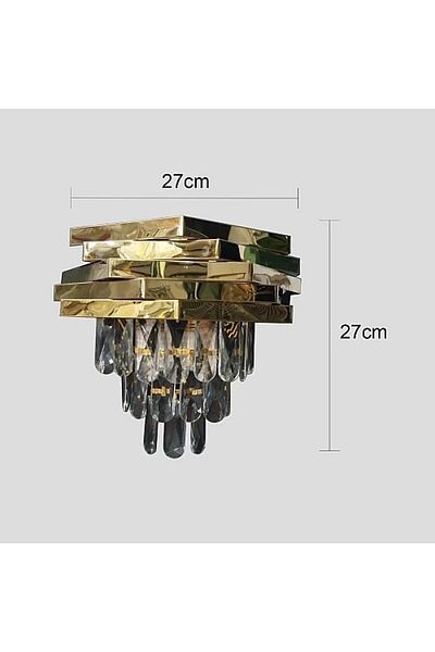 Btm Modern gold crystal wall lamp