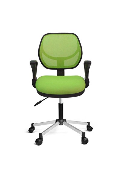 Türksit 804 File Çalışma Koltuğu Metalik Gri Boyalı Ayak F,Yeşil