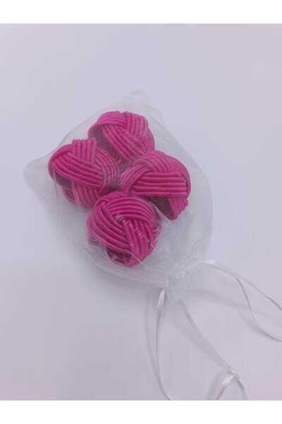 KATMERTEKS Fuchsia Napkin - 8 Twisted Ring Rings