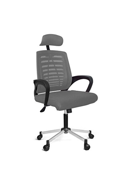 Türksit Karizma File Müdür Koltuğu Metalik Gri Boyalı Ayak Gri