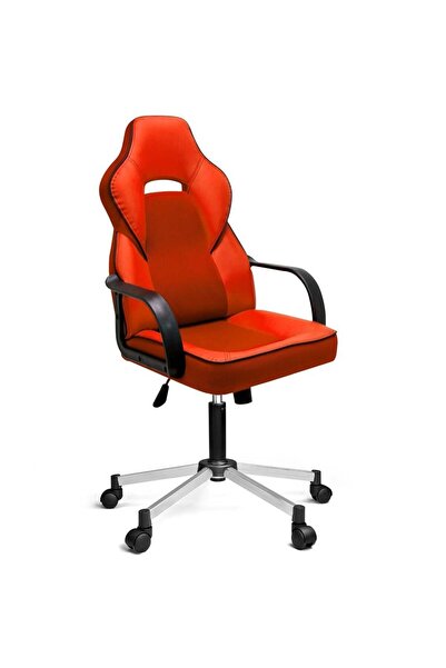 Türksit İnka Yönetici ve Oyuncu Koltuğu Plastik Kol Ve Metalik Gri Boyalı Aya...