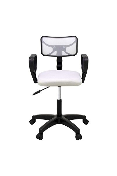 Türksit Buse Çalışma Koltuğu Plastik Ayak Beyaz