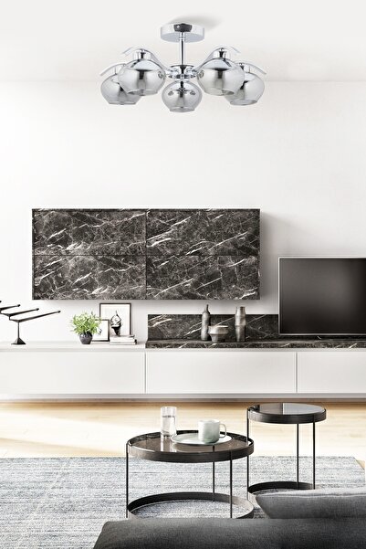 Avonni Vacuum Modern Avize E27 60W 65cm Metal Krom Avonni-FZ-7390-5K