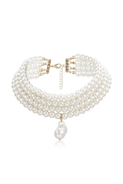 Jovela Barok Cam Inci Tasma Choker Kolye