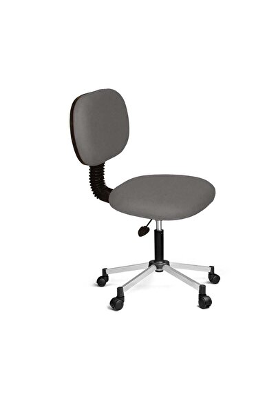 Türksit Eko Kolçaksız Çalışma Koltuğu Metalik Gri Boyalı Ayak Gri