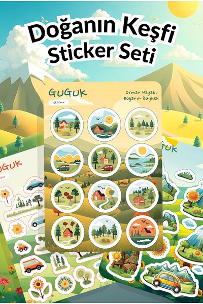 GUGUK Set of Leaves: Nature's Discovery Stickers