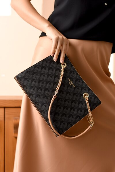 Cacharel Paris  Garantili Ayarlanabilir Uzun Zincir Askılı Desenli Kadın El Omuz Çantası