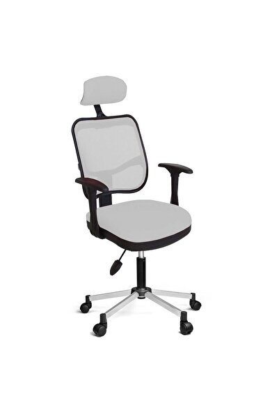 Türksit 817 File Çalışma Koltuğu Metalik Gri Boyalı Ayak Beyaz