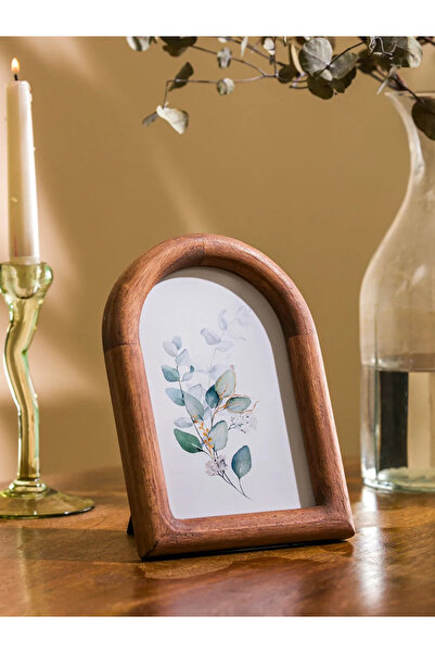 LC Waikiki LCW HOME Ramă foto din lemn maro cu picioare 17 cm