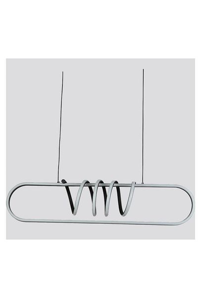 Btm Modern Rectangular LED Chandelier with Spiral Design