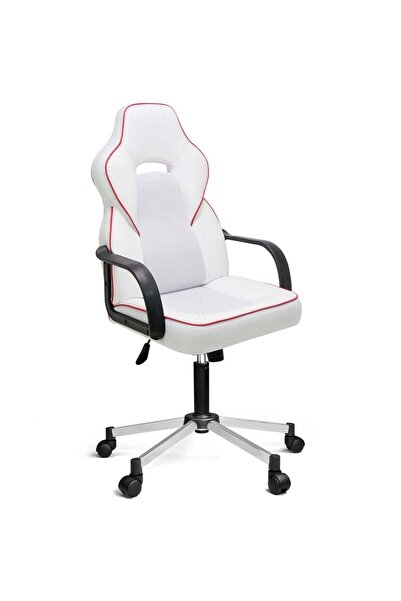 Türksit İnka Yönetici ve Oyuncu Koltuğu Plastik Kol Ve Metalik Gri Boyalı Aya...